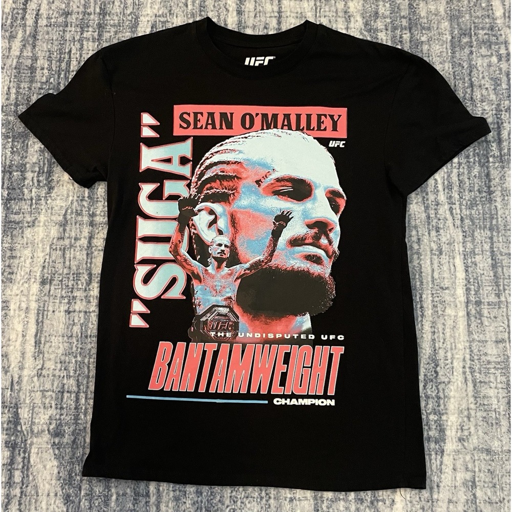 UFC MMA Suga Sean O'Malley Bantamweight Champion Black T-Shirt Adult Medium